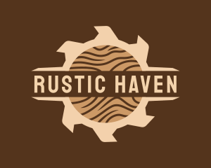 Woodworking Saw Blade Handyman logo design