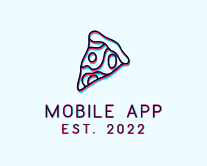 Bread - Glitch Pizza Slice logo design
