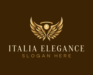 Elegant Angel Halo logo design