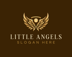 Elegant Angel Halo logo design