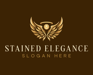 Elegant Angel Halo logo design