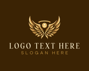 Cherub - Elegant Angel Halo logo design