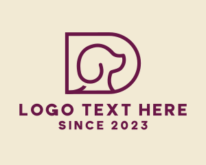Groomers - Puppy Dog Letter D logo design