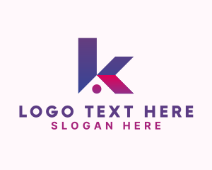 Roof Property Letter K logo design