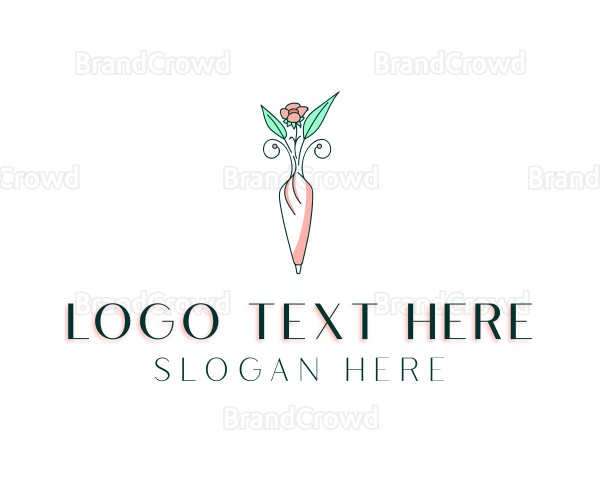 Flower Vase Icing Logo