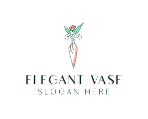 Flower Vase Icing logo design