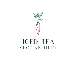 Flower Vase Icing logo design