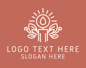 Candle - Scented Candlestick Glow logo design