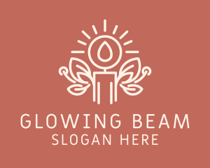 Scented Candlestick Glow logo design