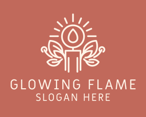 Candlestick - Scented Candlestick Glow logo design