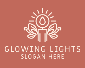 Scented Candlestick Glow logo design