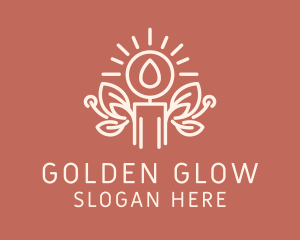 Scented Candlestick Glow logo design