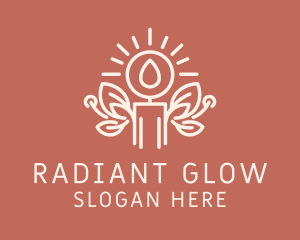 Glow - Scented Candlestick Glow logo design