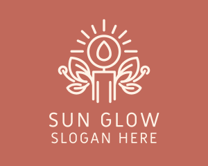 Scented Candlestick Glow logo design