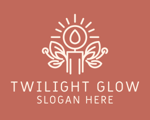 Scented Candlestick Glow logo design