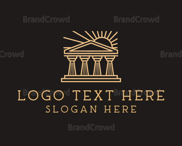 Greek Column Landmark Logo