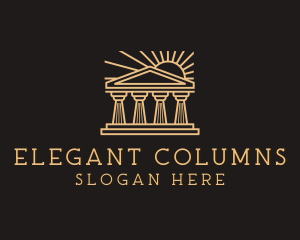 Greek Column Landmark logo design