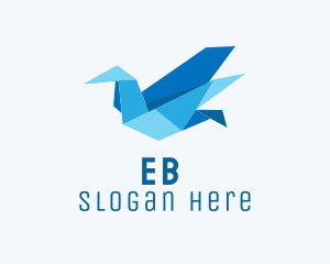 Bird Origami Wings Logo