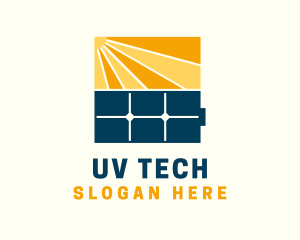 Uv - Solar Panel Installation Company logo design