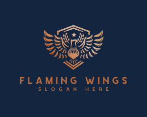 Wings - Phoenix Shield Wings logo design