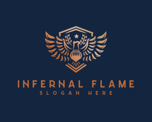 Phoenix Shield Wings logo design