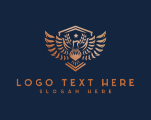 Hotel - Phoenix Shield Wings logo design