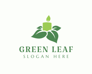 Natural Leaf Candle logo design