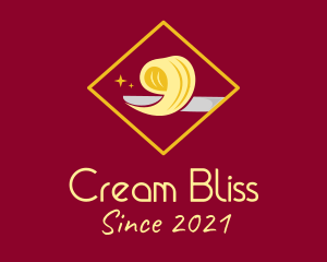 Cream - Butter Slice Spread logo design