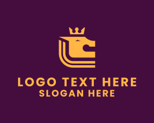 Lion - Crown Royal Animal logo design