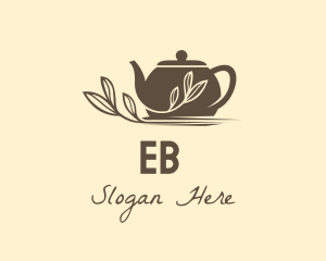 Herbal - Brown Tea Pot logo design