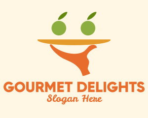 Fruit Platter Waiter  logo design