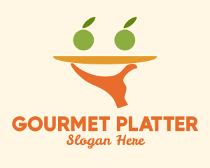 Platter - Fruit Platter Waiter logo design