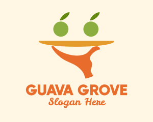 Guava - Fruit Platter Waiter logo design