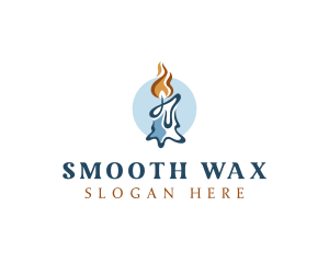 Wax Candle Flame logo design