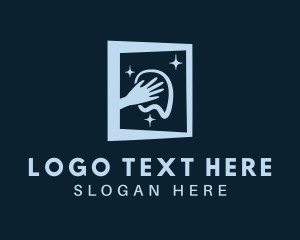 Blue - Glove Window Cleaning logo design