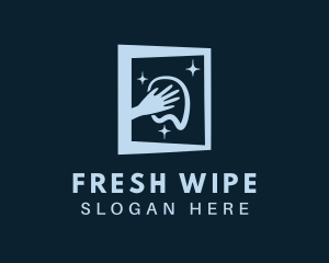 Wipe - Glove Window Cleaning logo design