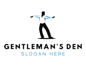 Male - Salsa Male Dancer logo design