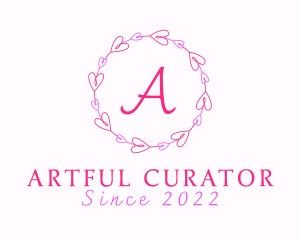 Lovely Fashion Heart Wreath logo design