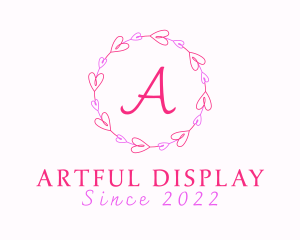 Lovely Fashion Heart Wreath logo design