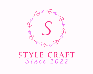 Lovely Fashion Heart Wreath logo design