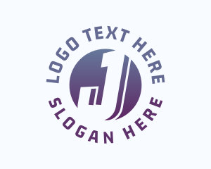 Letter J - Industrial Tech Company logo design