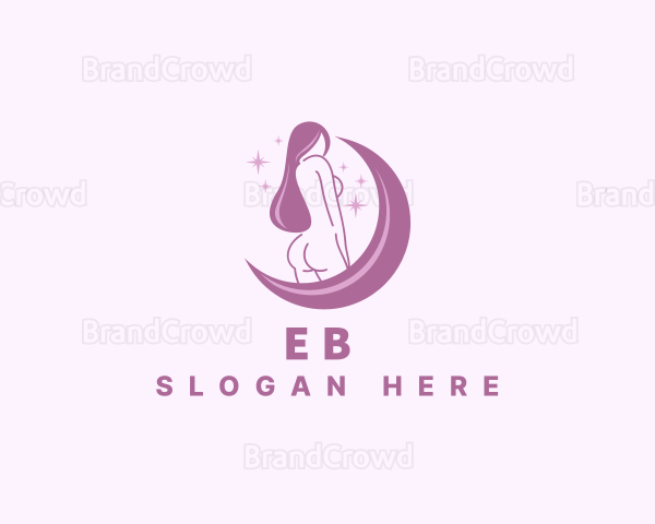 Crescent Moon Woman Logo