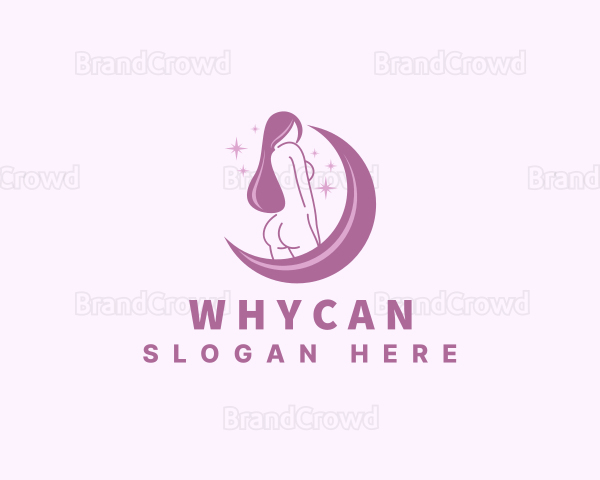 Crescent Moon Woman Logo