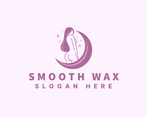 Crescent Moon Woman logo design