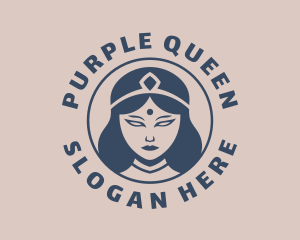 Blue Hindu Queen  logo design