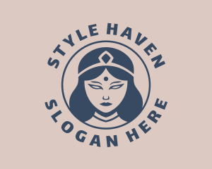 Regal - Blue Hindu Queen logo design