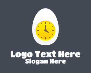 Kitchen - Egg Yolk Clock logo design