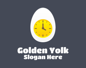 Egg Yolk Clock logo design