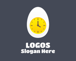 Eatery - Egg Yolk Clock logo design