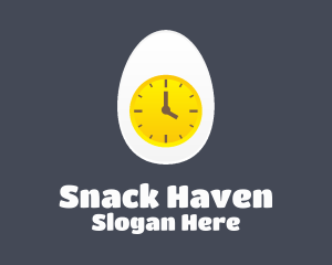 Egg Yolk Clock logo design